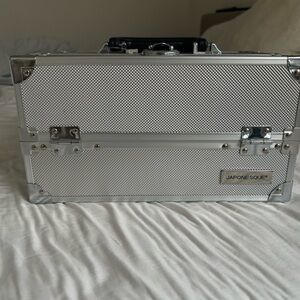 Japonesque Silver Makeup Train Case